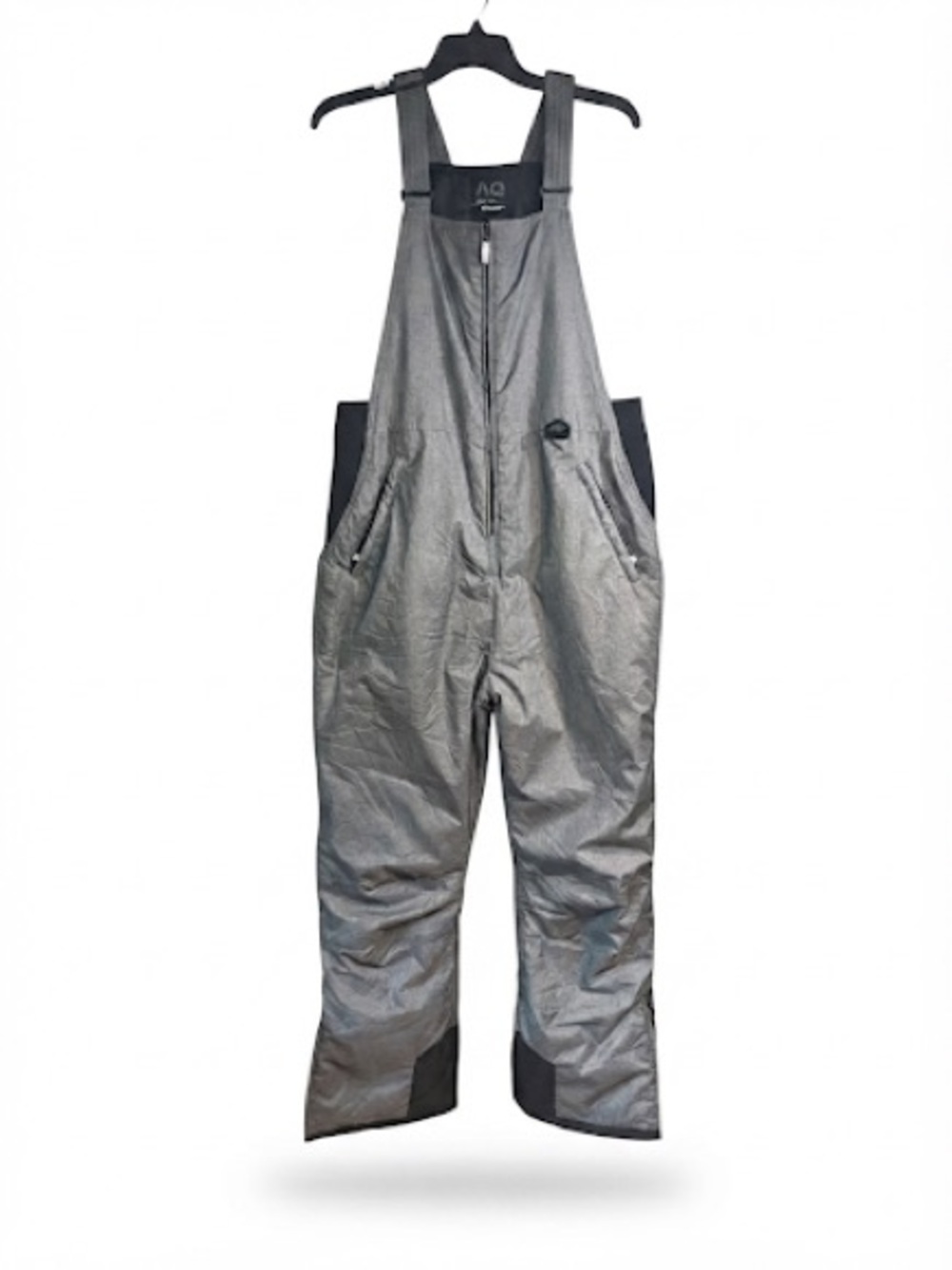 Arctic Quest (AQ) Heather Grey Polyester Winter Ski Bib Overalls large